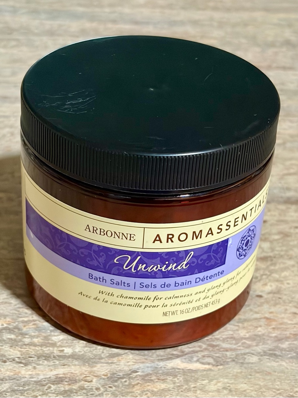Arbonne Aromassentials Unwind Bath Salts with Chamomile & Ylang Ylang